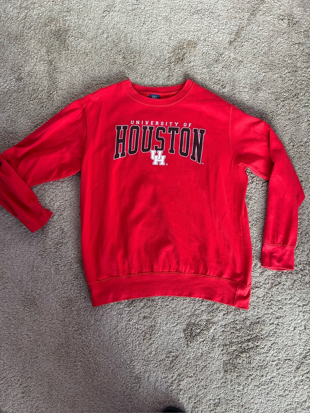 Red Houston Crewneck Sweatshirt